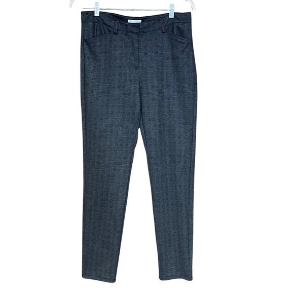 Calvin Klein trousers black gray front closure heavy stretch pant size 10 - Picture 1 of 4